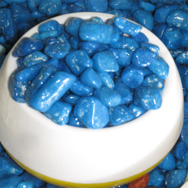 Coloured Pebble Stone Blue, Mannasseril